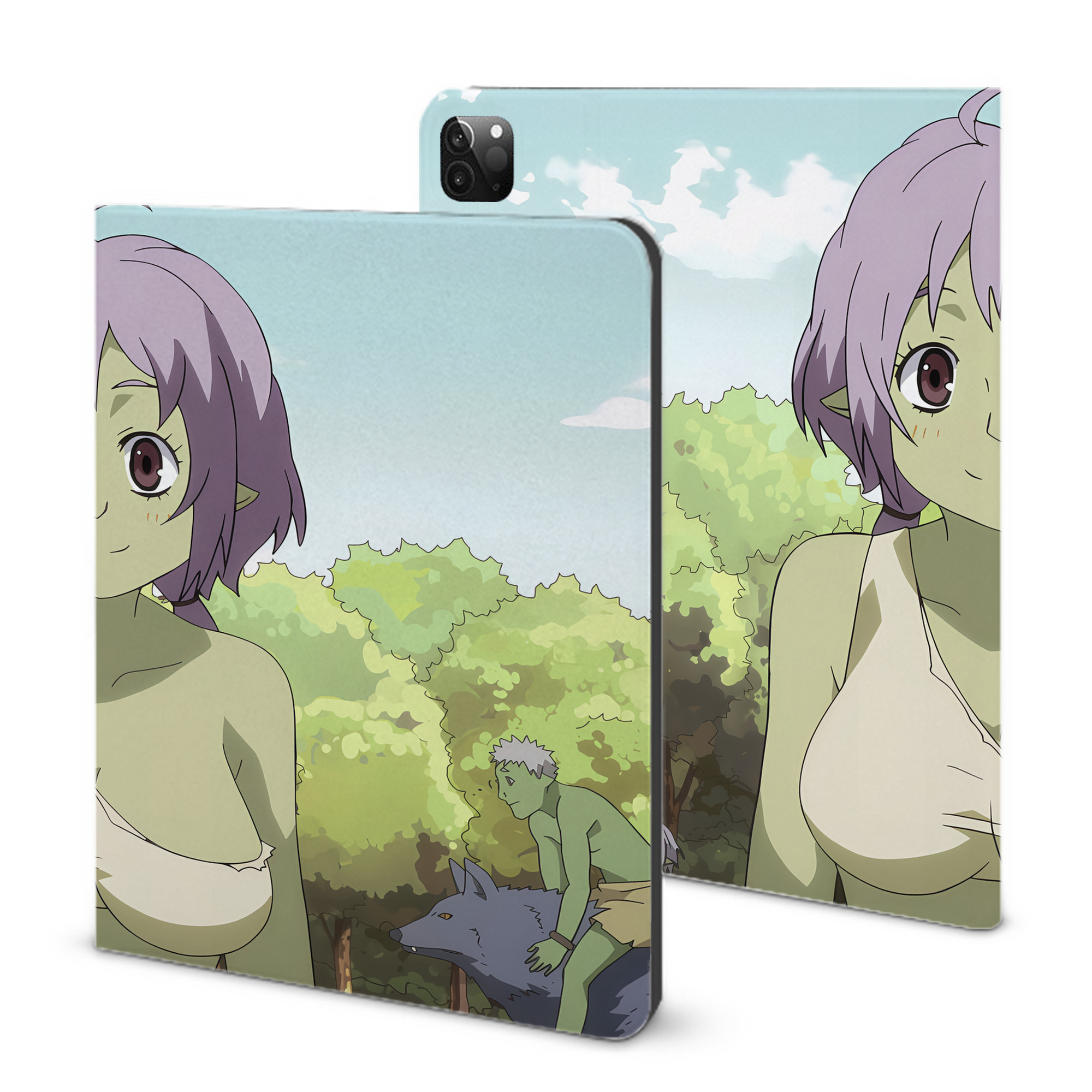 （画像用） 転スラ Regarding Reincarnated to Slime IPadケース ペンホルダー付き ブックスタイルデザイン
